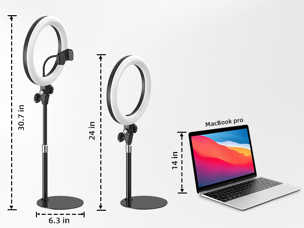 ring light stand selfie lighting desk clip lights video recording laptop ringlight streaming led 