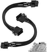 SATUY 2 Pack CPU 8 Pin ATX Power Extension Cable, EPS 8 Pin Male (4+4) to 8 Pin Female Power Exte...