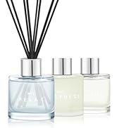 3 Pack Fragrance Reed Diffuser, 50ML Lavender Jasmine Freesia Aromatherapy Diffuser Set with 12 B...