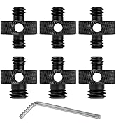 Rigych Camera Mount Screw 1/4" Male to 1/4" Male &amp; 1/4" to 3/8" Tripod Screw Adapter with Hole 7 ...