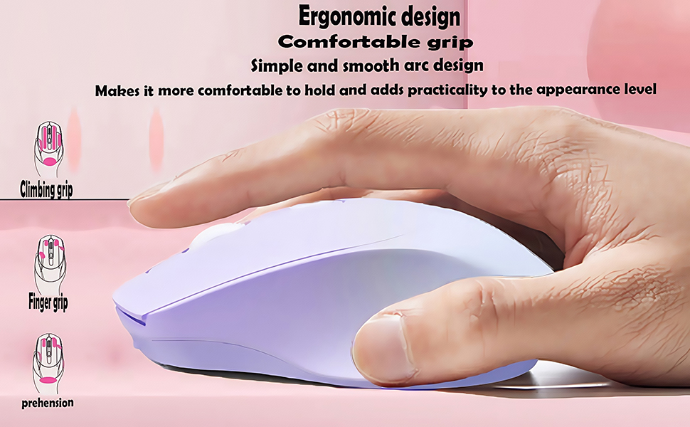 Wireless Gradient Color Rechargable Mouse ,