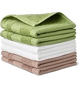 Basics Kitchen Towels, Organic Cotton Waffle Kitchen Dish Towels, Ultra Absorbent, Quick D...