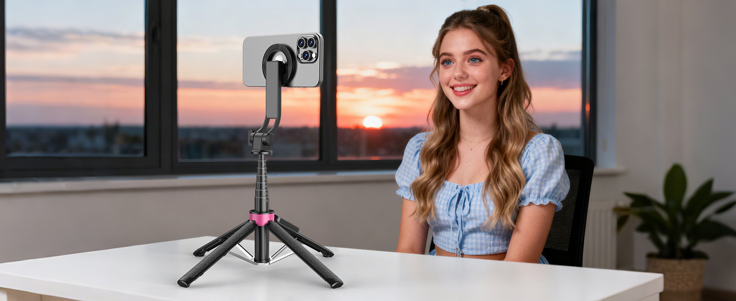 Magnetic Selfie Stick Tripod with Remote