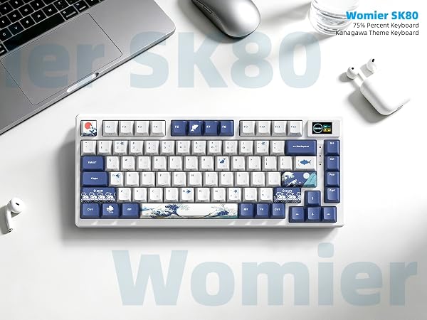 75% Keyboard with Color Multimedia Display Gaming Keyboard