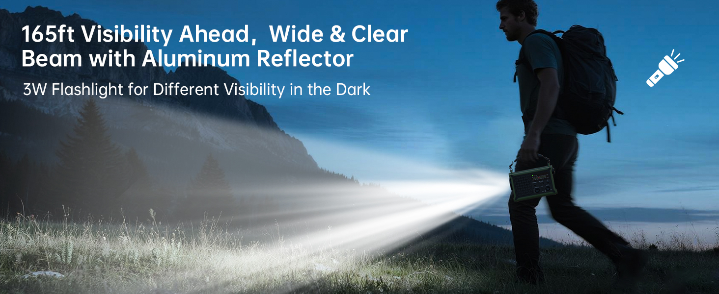 radio with flashlight