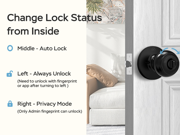 change lock status from inside
