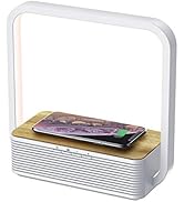 blonbar Bedside Lamp Qi Wireless Charger LED Desk Lamp Bluetooth Speaker with Touch Control 3 Bri...