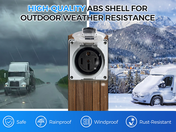 50 Amp RV Power Outlet Box