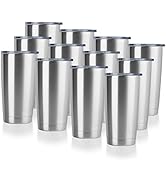 DOMICARE 20oz Stainless Steel Tumbler Bulk with Lid, Double Wall Vacuum Insulated Travel Mug, Pow...