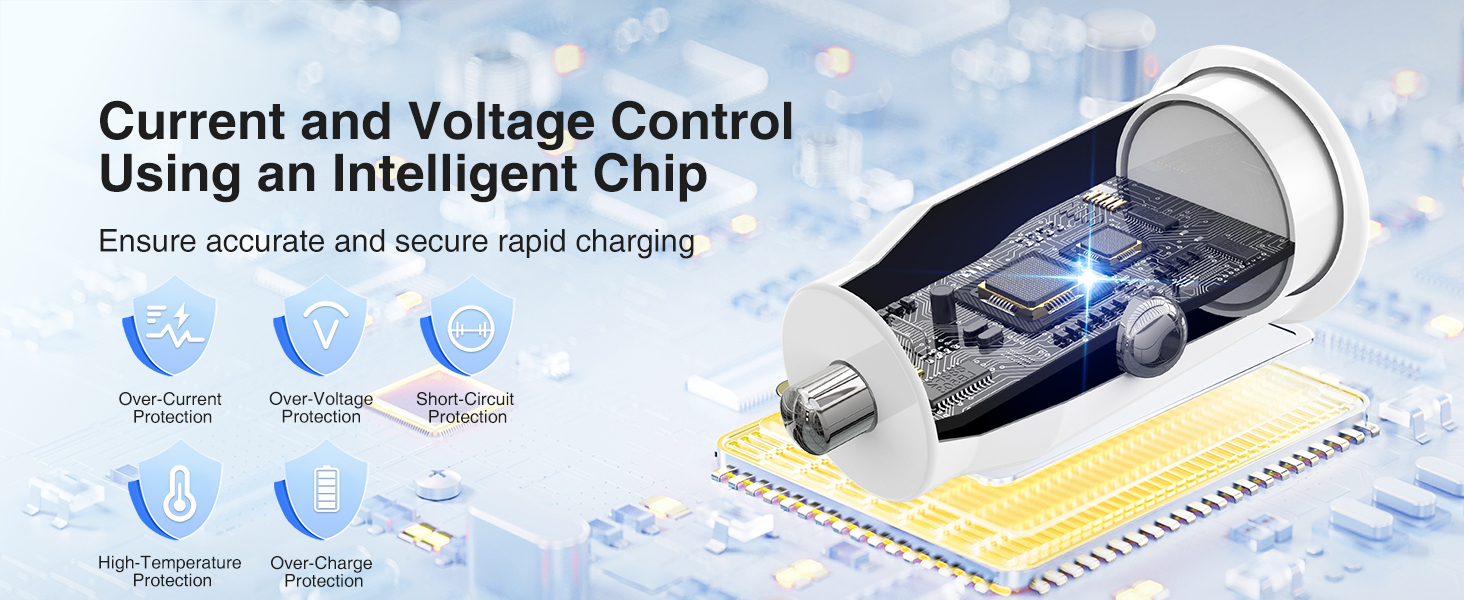 Safe UBS C Car Charger Fast Charging