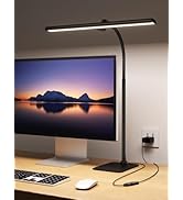 Kary LED Desk Lamps for Home Office, Tall Desk Light with Base, Flexible Gosseneck Adjustable Hei...