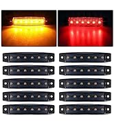 FXC Smoked 6 LED Clearence Light Front Rear Side Marker Indicators Light for Truck Car Bus Traile...