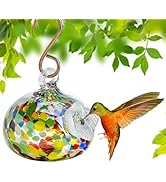 YU FENG Glass Hummingbird Feeder for Outdoors Exquisite Garden Decoration