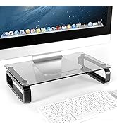 Computer Monitor Stand Riser Multi Media Desktop Stand for Flat Screen LCD LED TV, Laptop/Noteboo...