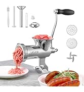 VEVOR Manual Meat Grinder, 304 Stainless Steel Meat Grinder with Steel Table Clamp, #12 Meat Minc...