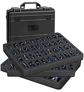 TORIBIO Miniature Storage Figure Hard Shell Case, 80 Slot Miniature Sturdy Hard Case Figurine Min...