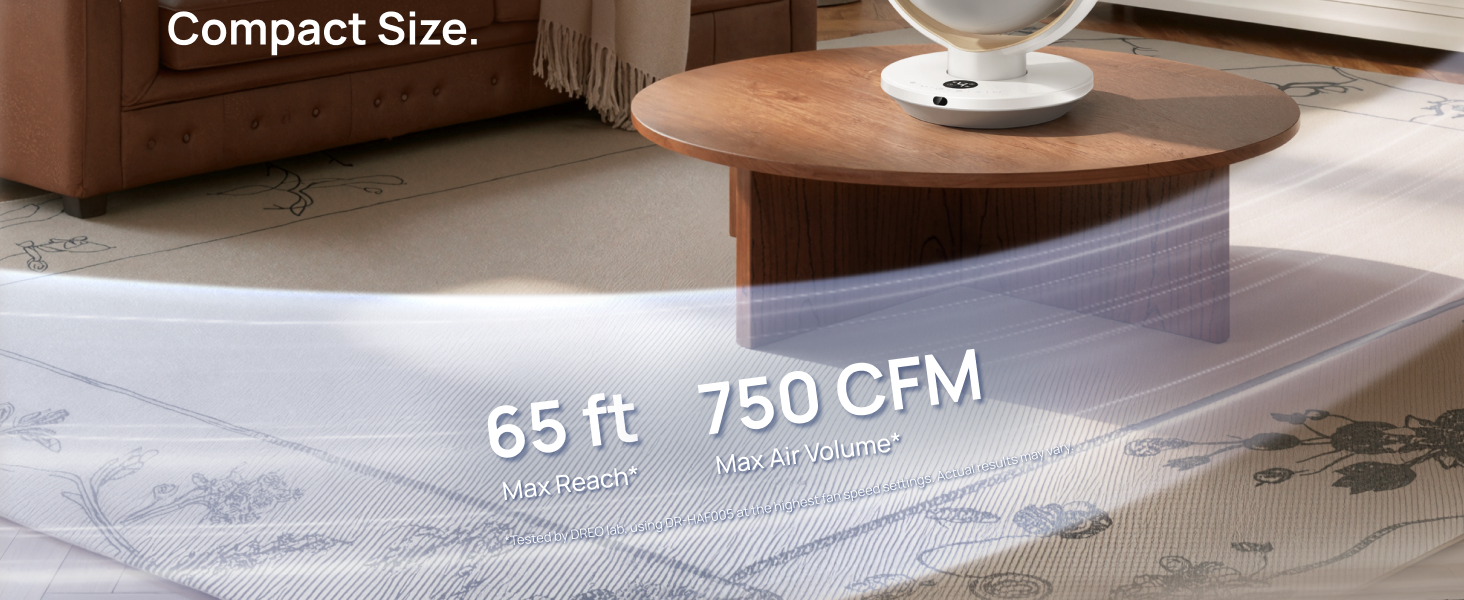 HAF005 White DREO fan for bedroom