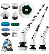 Swyprrix Electric Bathroom Cleaning Brush, Cordless Spin Scrubber Full Body Waterproof IPX7 (Exte...