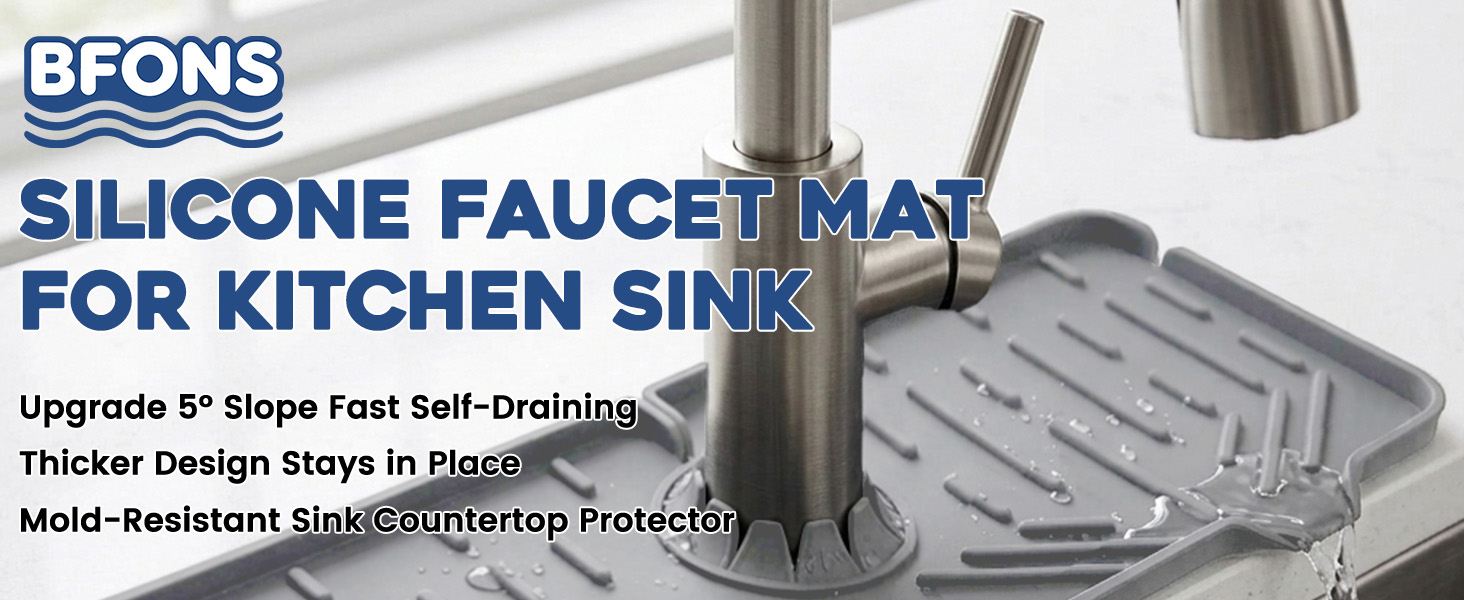 Silicone Faucet Mat Drip Catcher Drying Tray Mat Dish Kitchen Accessories Sink Splash Guard