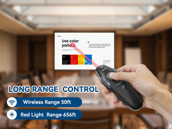 wireless presenter hyperlink volume control