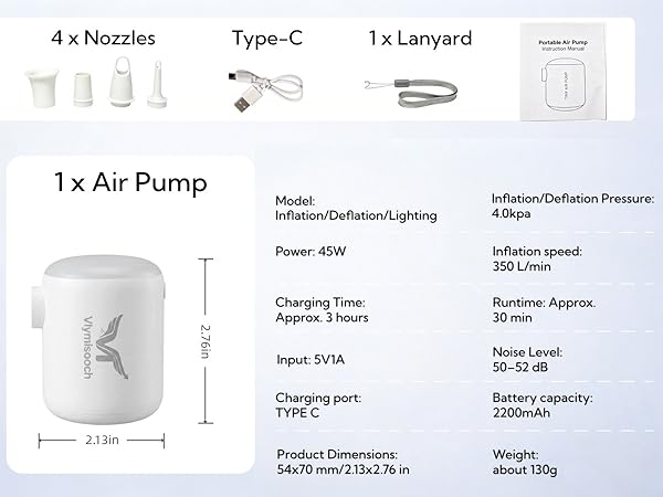 Mini inflatable pump
