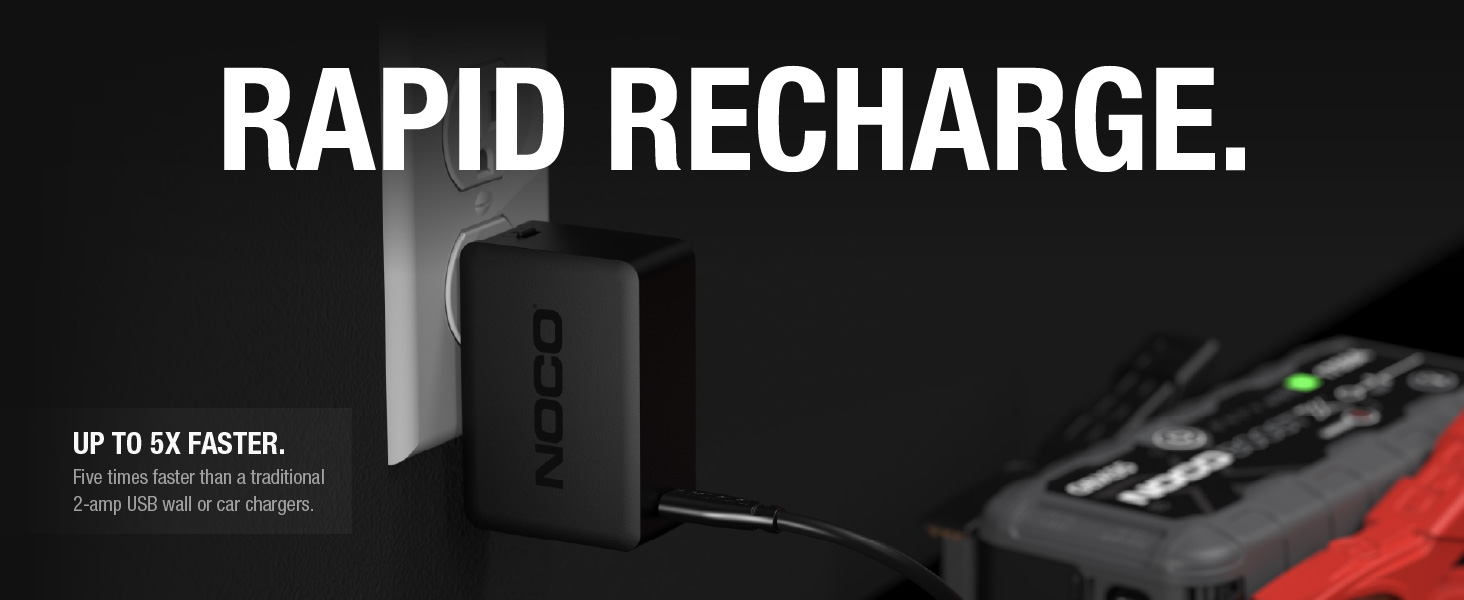 NOCO U65 65W Boost X USB-C Fast Charger for GBX45, GBX55, GBX75, &amp; GBX155 Jump Starters, and More