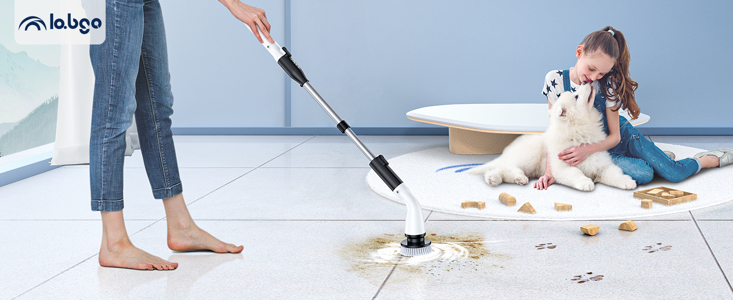 electric spin scrubber labigo cordless cleaning tool bathroom bathtub floor shower tile grout gift