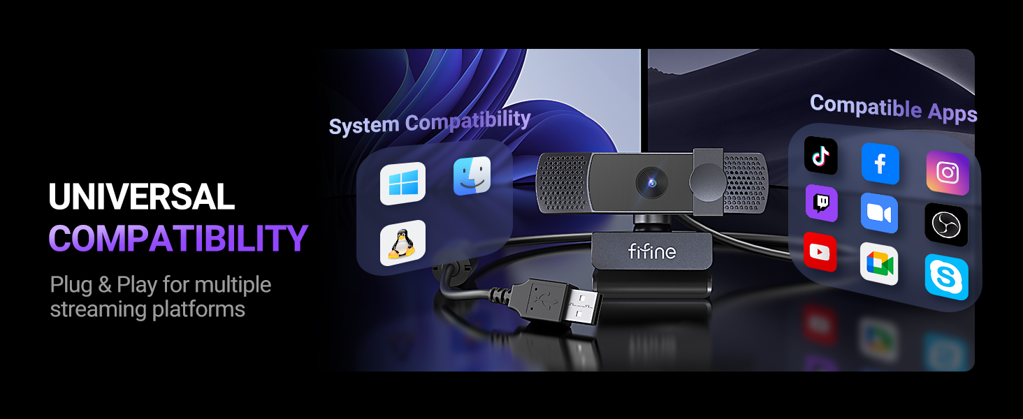 webcam with universal compatibility