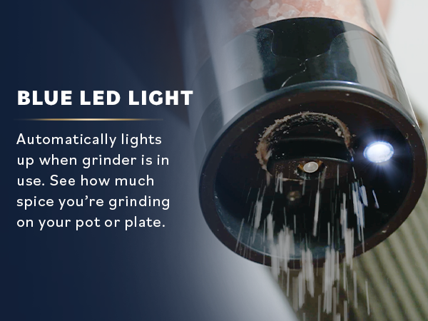 salt and pepper grinder set electric with led light