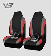 CAR PASS AquaShield Neoprene Waterproof Car Seat Covers Front Seats Only, High Back Bucket Seat C...