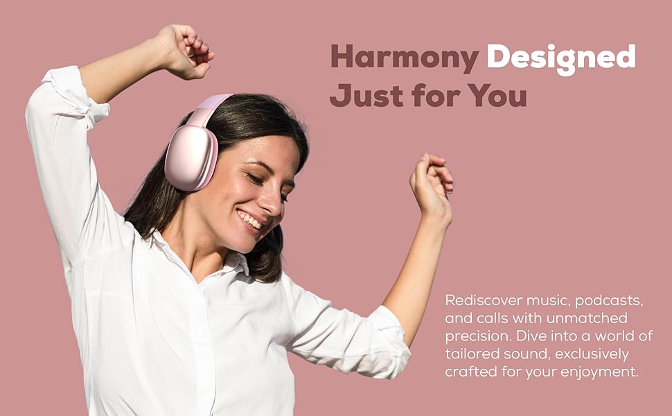 Portable Over Ear Bluetooth Headphones, On Ear Headphones, Wireless, Built-in Microphone, Ergonomic