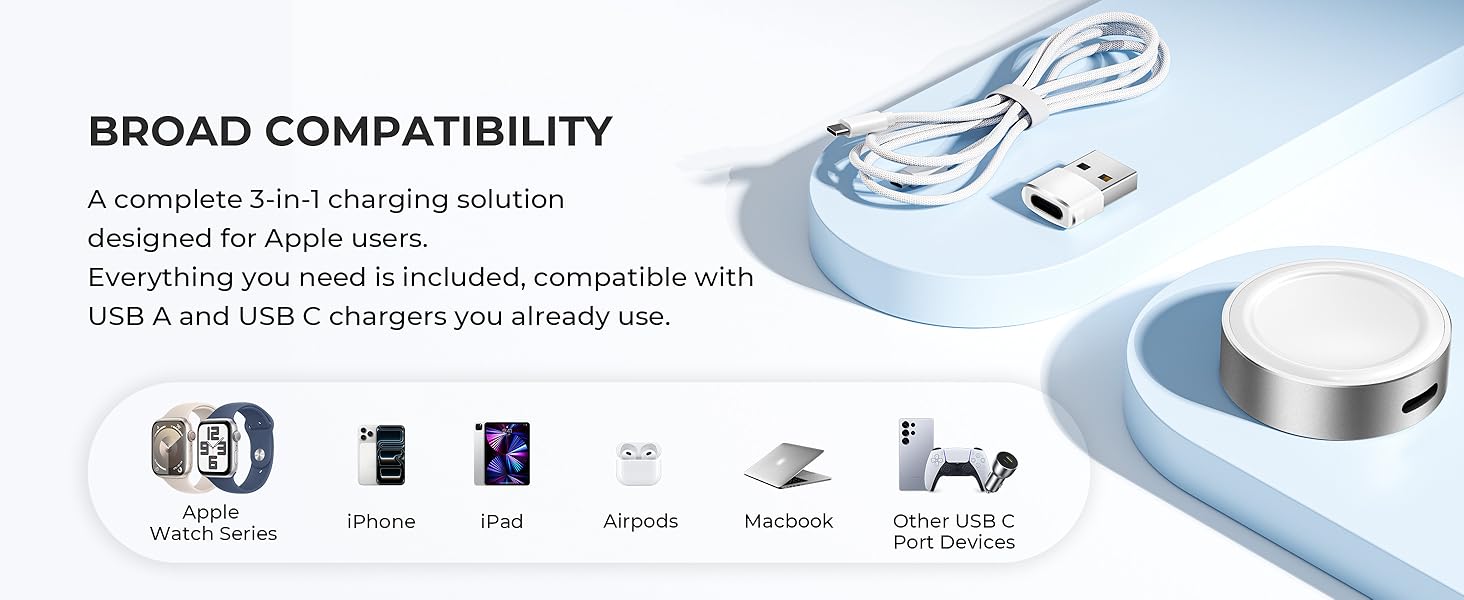 Magnetic Apple Watch Charging Set