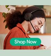 Yealink BH74 UC ANC Bluetooth Headset with Microphone for Hybrid Work, Microsoft Teams Premium Op...