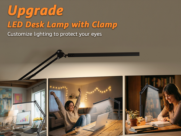 Upgrade LED Desk Lamp with Clamp