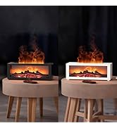 2025 Upgraded 2packs Fireplace Aroma Essential Oil Diffuser, 150ml Ultrasonic Humidifier, Scent A...