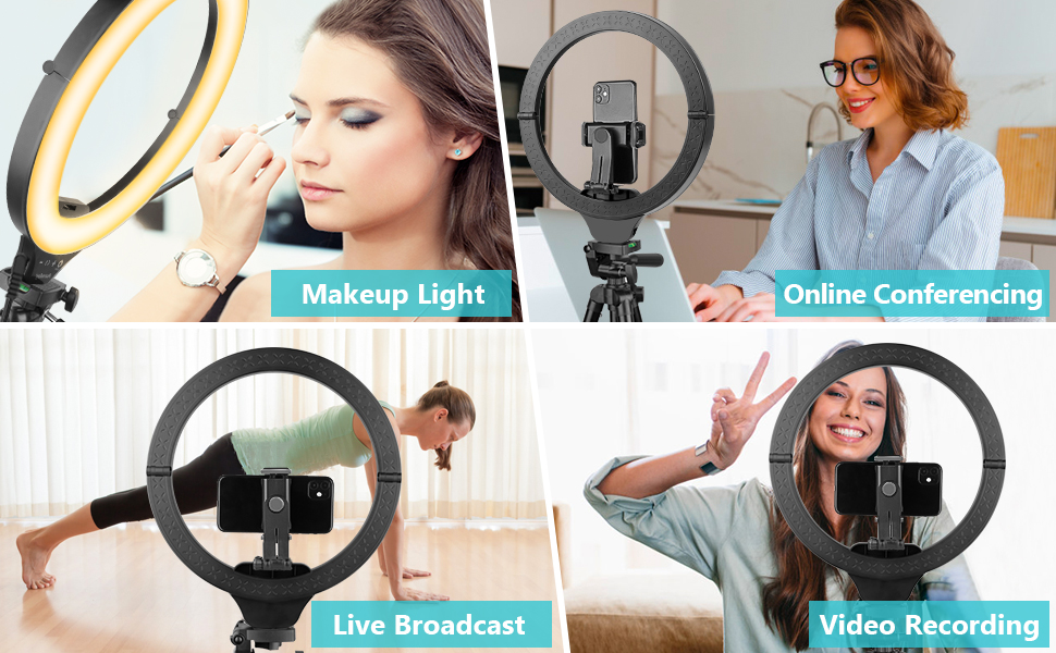 ring light with stand and phone holder