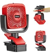 LIVOWALNY Clip Fan Compatible with Milwaukee 18V Battery (Tool Only) 4" Cordless Portable Clip-On...