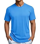 MAGCOMSEN Men's Short Sleeve Dry Fit Shirts Workout Gym Mesh Shirt Athletic Running Lightweight P...