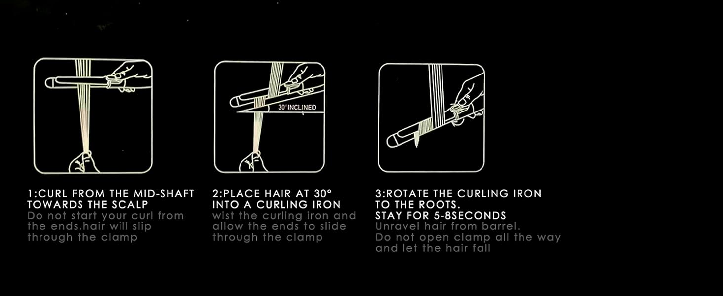 1.25 inch curling iron,long barrel curling iron,curling iron 1 1/4 inch