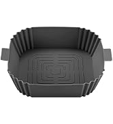 Air Fryer Silicone Liners - Square Shape Air Fryer Baskets 7.7 inches wide - Fit for all 4 to 7 q...