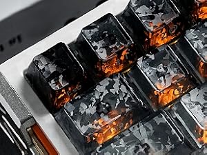 Clear Jelly Keycaps, Translucent Keycaps Set Gradient Grey Keycaps 120 Keys Custom Keycaps