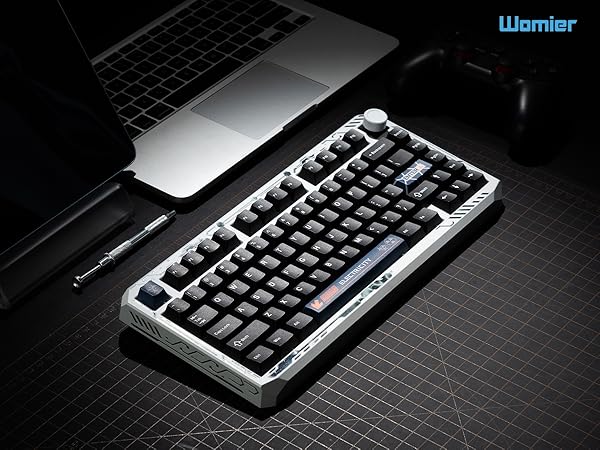 75% Wireless Keyboard with Knob Full Aluminum, VIA/QMK Custom Mechanical Keyboard