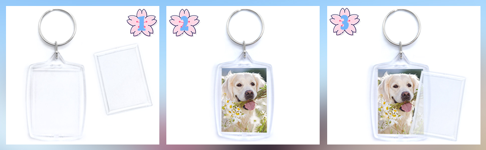 Photo Frame Keychain Acrylic