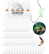 UCEC Luminous Live Shrimp Hooks High Carbon Steel Fishing Hooks Saltwater Corrosion Resistant Bar...