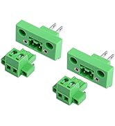 GINTOOYUN 2 Sets 2 Pin 5.08 mm Terminal, 2-Pin Pluggable Screw Terminal Block Connectors, 2P Thro...