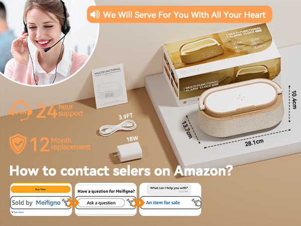 wireless charge with alarm clock