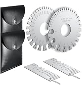 TOOGOND Professional Wire Gauge Measuring Tool, Metal Gauge Thickness Tool, Stainless Steel Metal...