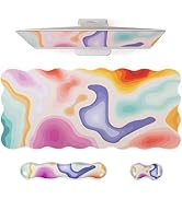 L-SPOUTTO Topographic Mouse Pad Set,Abstract Scalloped XXL Desk Mat + Ergonomic Mouse Wrist Rest ...