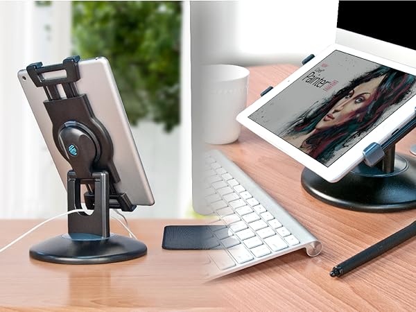 iPad Air mini 4 8 11 12.9 large tablet pro drawing swivel stand holder adjustable kiosk retail dock