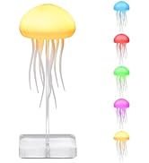 Jellyfish Lamp, Voice Control Jellyfish Lamp with Dancing Legs, RGB Gradient Jellyfish Bedside La...